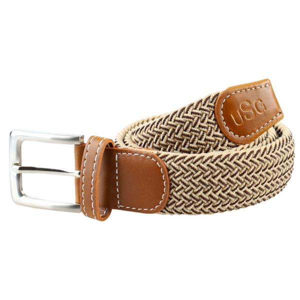 CINTURON TRENZADO BREEZY USG BEIGE/MARRON